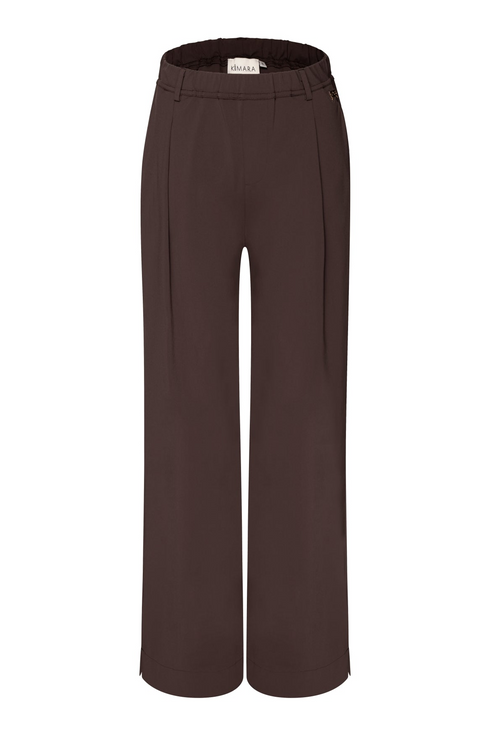 Kimara Yara Wide Leg Pressed Seam Trousers YARA - Prume Brown
