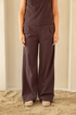 Kimara Yara Wide Leg Pressed Seam Trousers YARA - Prume Brown
