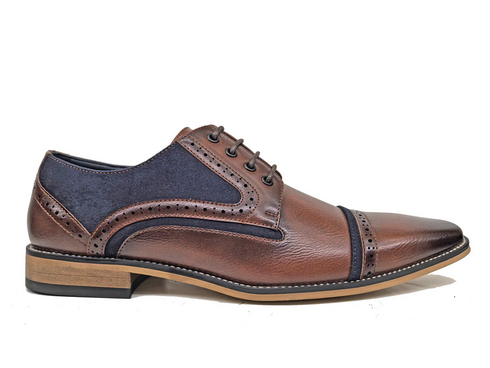 Marcozzi Mens Cognac Zagreb Smart Laced Formal Shoe