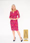 Avalon Rose Print Wrap Dress Coral A124
