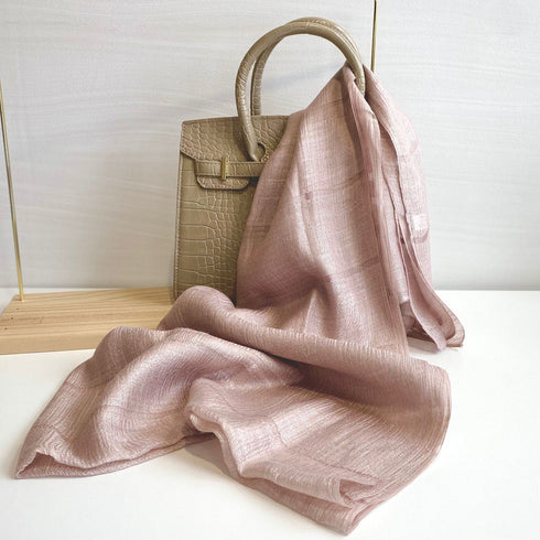 Dr Bear Plain Silk Mix Scarf aa001a