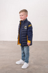 Lighthouse Boys Abel Navy Gilet with JCB Yellow Tractor