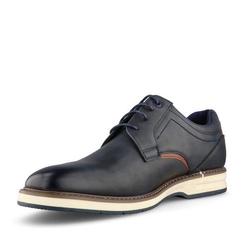 Marcozzi Mens Phantom Blue Andorra Contrast Detail Derby Shoe