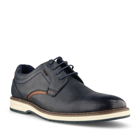 Marcozzi Mens Phantom Blue Andorra Contrast Detail Derby Shoe