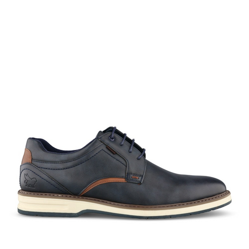Marcozzi Mens Phantom Blue Andorra Contrast Detail Derby Shoe