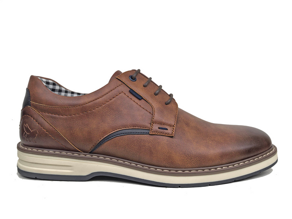 Marcozzi Mens Toffee Andorra Contrast Detail Derby Shoe