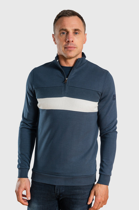 XV Kings Tommy Bowe Anthem ¼ Zip Sweater – Ocean Break