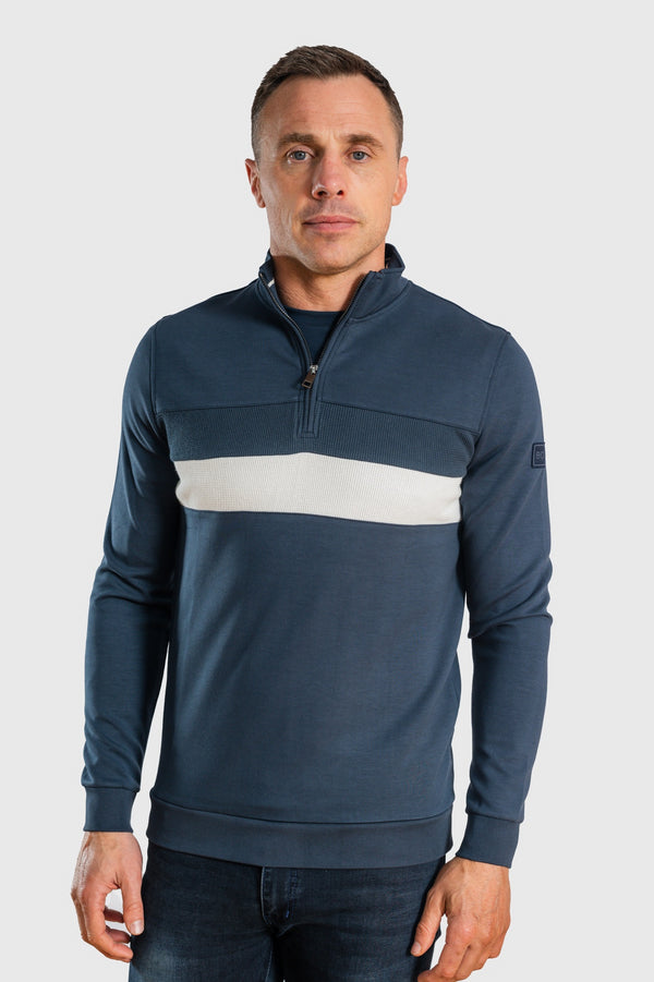 XV Kings Tommy Bowe Anthem ¼ Zip Sweater – Ocean Break