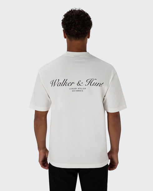 Walker & Hunt Luxury Atelier Oversized Tee - Premium Italian Fleece T-Shirt