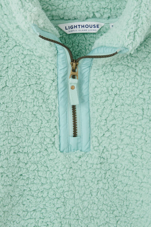 Lighthouse Bay Sherpa Fleece half-zip, funnel neck fleece.