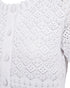 Freequent FQDODO Organic Cotton Cardigan Brilliant White Delicate Knit Short Sleeve 208053