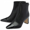 Lotus Black Leather Danni Pointed-Toe Ankle Boots ULB458BB