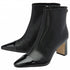 Lotus Black Leather Danni Pointed-Toe Ankle Boots ULB458BB