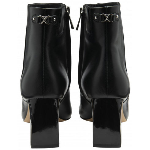 Lotus Black Leather Danni Pointed-Toe Ankle Boots ULB458BB