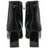Lotus Black Leather Danni Pointed-Toe Ankle Boots ULB458BB