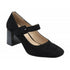 Lotus Black Suede Nixie Court Shoes ULS601BS