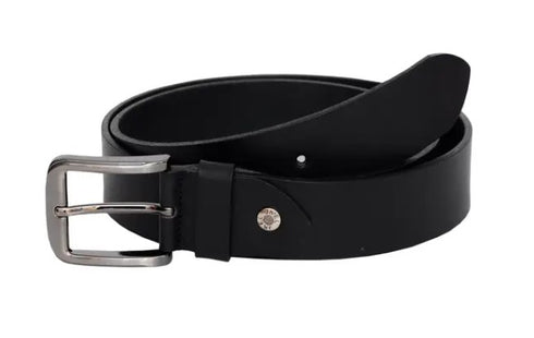 JKEL 327-2 Full Grain Leather Jeans Belt Black