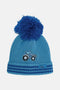 Lighthouse Blue Tractor Kids AW26 Cable Knit Bobbie Bobble Hat