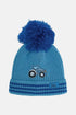 Lighthouse Blue Tractor Kids AW26 Cable Knit Bobbie Bobble Hat