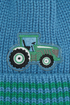 Lighthouse Blue Hat with Green Tractor Kids AW26 Cable Knit Bobbie Bobble Hat