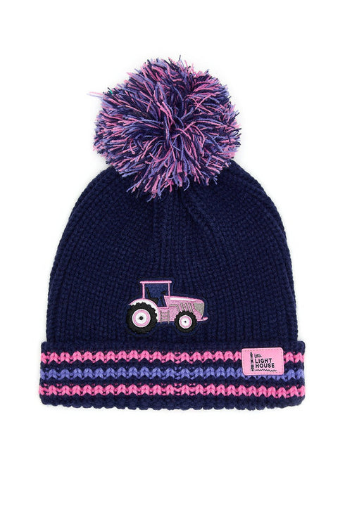 Lighthouse Bobbie Bobble Hat for Children – Cable Knit Warmth