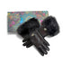 Brandwell Leather Look Gloves with Faux Fur Cuff – Gift Boxed Winter Gloves for Her 55M793