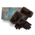 Brandwell Leather Look Gloves with Faux Fur Cuff – Gift Boxed Winter Gloves for Her 55M793
