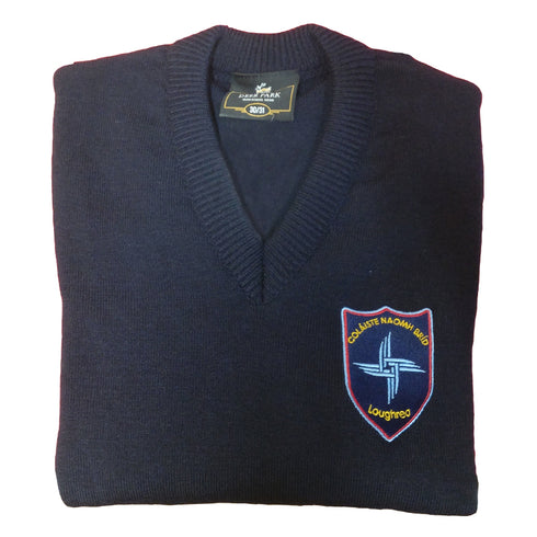 St. Brigid’s College Loughrea Official School Jumper Navy Wool Blend