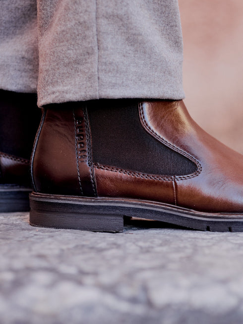 Bugatti Men’s Leather Chelsea Boots 311-A9E34 Cognac