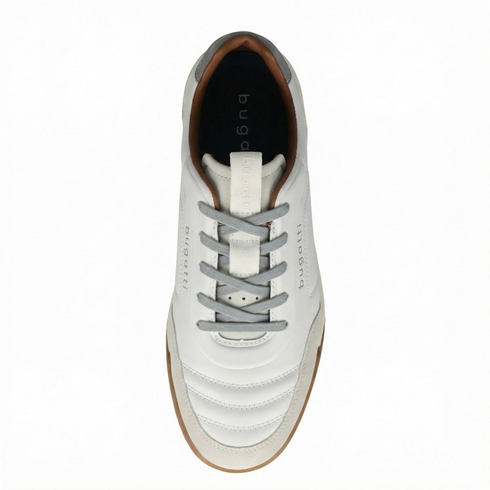 Bugatti Menswear Off-White Leather and Suede Sporty Sneakers 321 AWP01 5900 2100