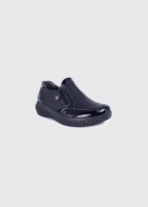 Suave Burgos 6102 Women's in Black Dual-Finish Slip On Shoe