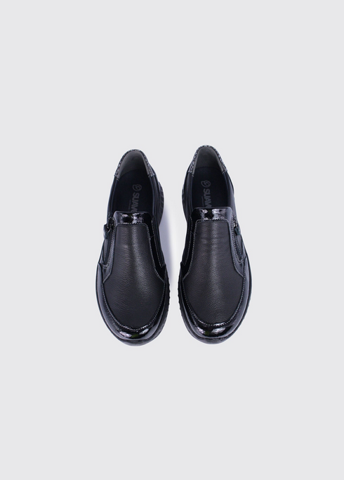 Suave Burgos 6102 Women's in Black Dual-Finish Slip On Shoe
