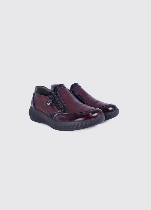 Suave Burgos 6102 Women's in 13 Burgundy Dual-Finish Slip On Shoe