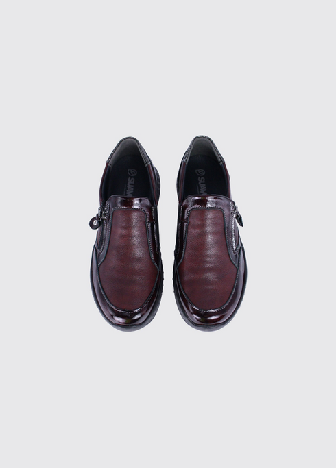 Suave Burgos 6102 Women's in 13 Burgundy Dual-Finish Slip On Shoe