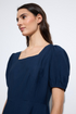 Bariloche Navy Blue Bursa Puff Sleeve Midi Dress 3960015.38