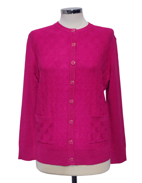 Castle Knitwear Cherry Cardigan with Button Closure - SV361