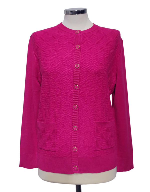 Castle Knitwear Cherry Cardigan with Button Closure - SV361