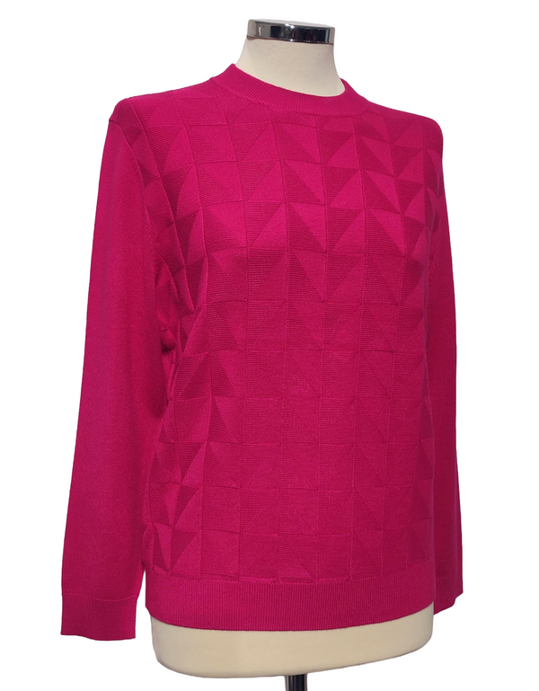 Castle Knitwear Round Neck Diamond Pattern Knit - SV372