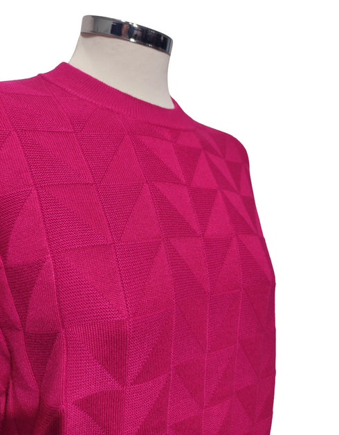 Castle Knitwear Round Neck Diamond Pattern Knit - SV372