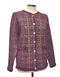 Castle Knitwear DM184 Burgundy Cardigan with Gold Buttons
