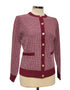 Castle Knitwear DM177 Burgundy Cardigan with Gold Buttons