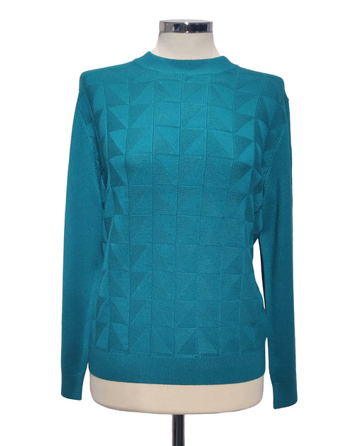 Castle Knitwear Round Neck Diamond Pattern Knit - SV372