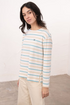 Lighthouse Blue Clay Stripe Causeway Breton Top