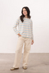 Lighthouse Blue Clay Stripe Causeway Breton Top