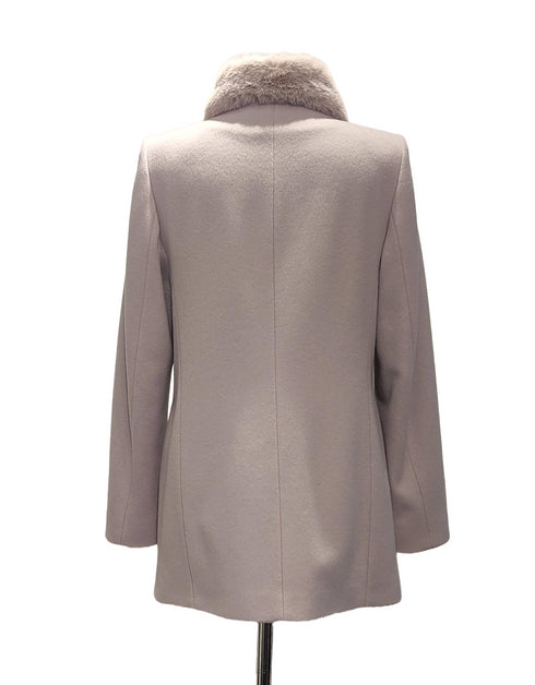 Christina Felix Wool & Cashmere Jacket with Removable Faux Fur Trim 446-4201
