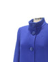 Christina Felix 3/4 Length Royal Blue Cashmere Wool Coat with Stand-Up Collar - 509-4490