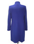 Christina Felix 3/4 Length Royal Blue Cashmere Wool Coat with Stand-Up Collar - 509-4490