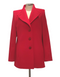 Christina Felix Wool Cashmere Jacket with Lapel Button Detail in Red 442-4488