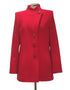 Christina Felix Wool Cashmere Jacket with Lapel Button Detail in Red 442-4488