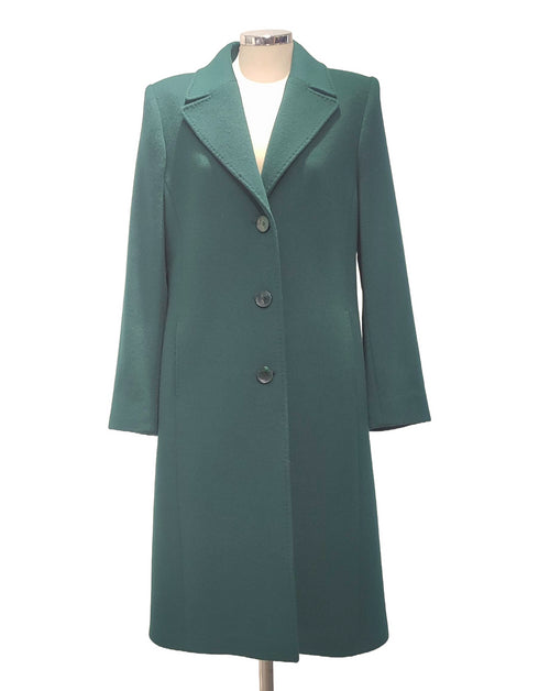 Christina Felix Wool Cashmere Coat with Collar and Revere 554-490